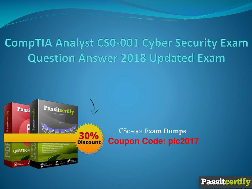 comptia analyst cs0 001 cyber security exam question answer 2018 updated exam
