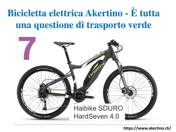 Bicicletta elettrica Akertino - Ãˆ tutta una questione di trasporto verde