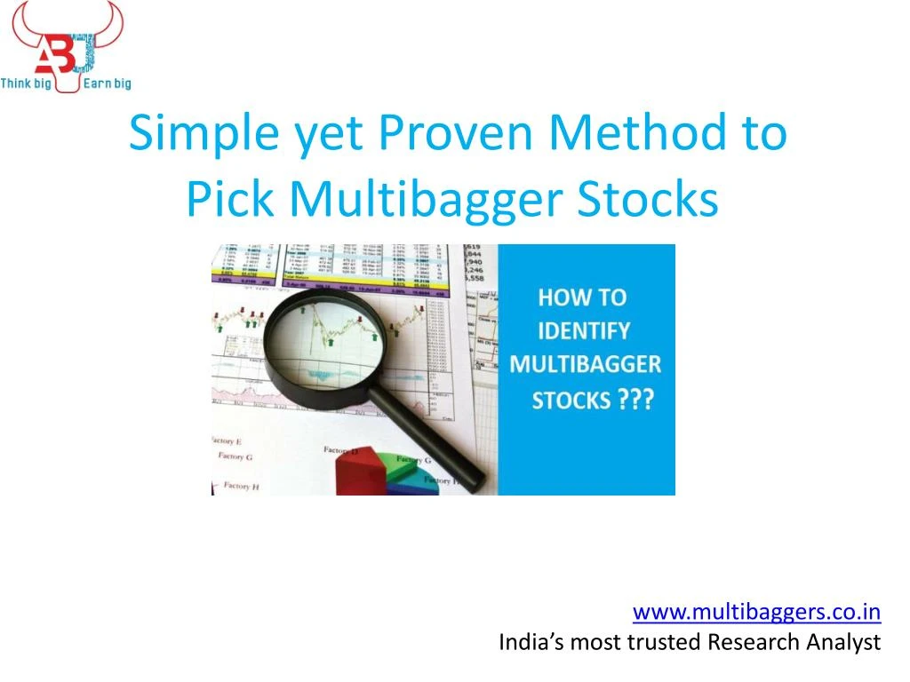 simple yet proven method to pick multibagger stocks