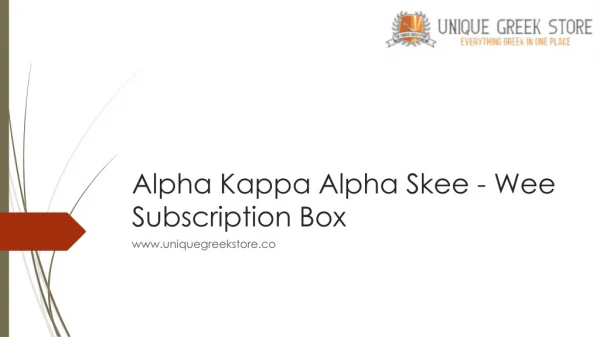 Alpha Kappa Alpha Skee - Wee Subscription Box - Unique Greek Store