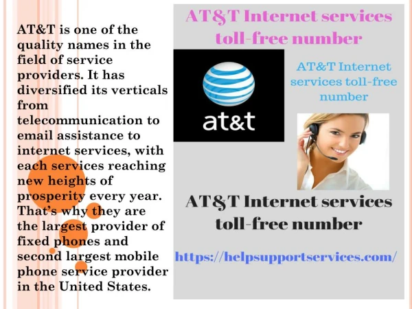 AT&T Internet services toll-free number