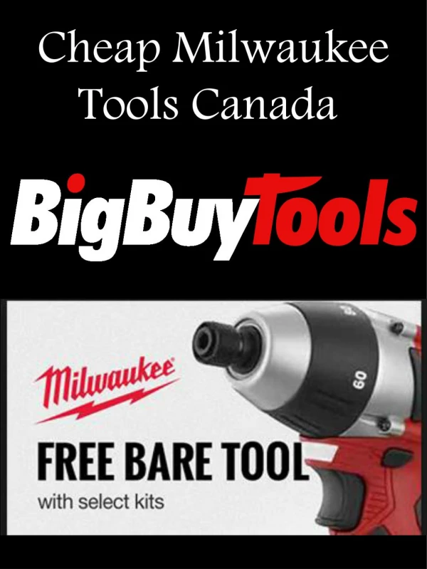 Cheap Milwaukee Tools Canada