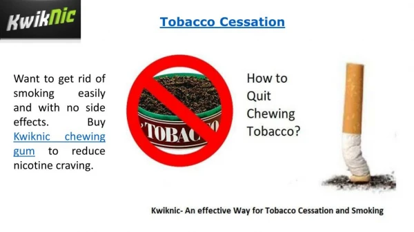 An Effective Process of Tobacco Cessation