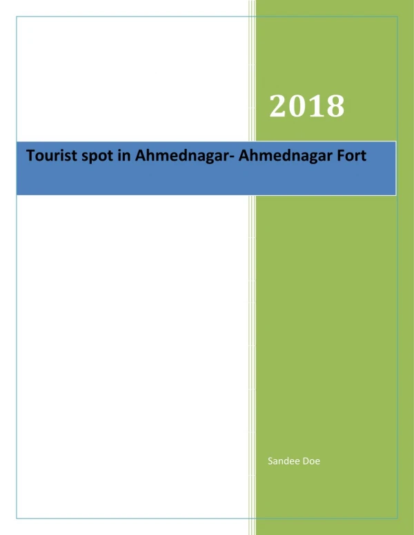 Tourist spot in Ahmednagar- Ahmednagar Fort