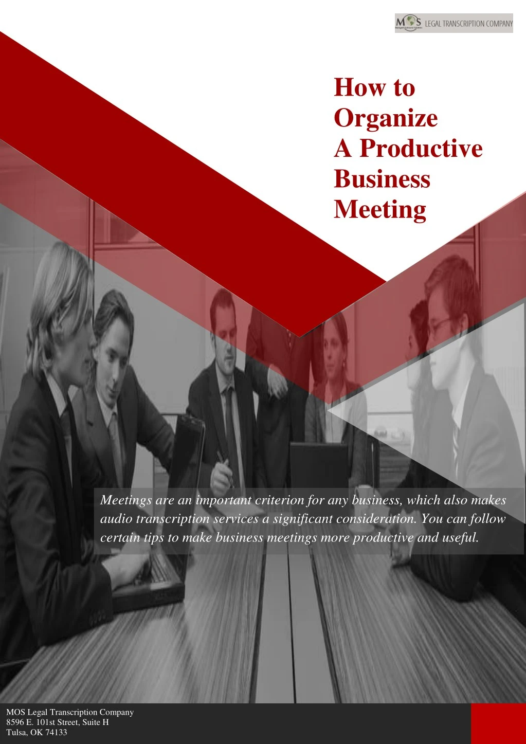 how to organize a productive business meeting