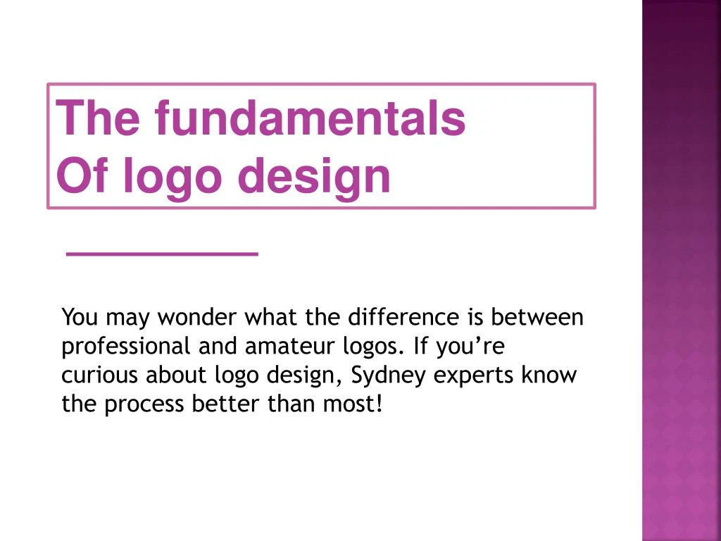 the fundamentals of logo design