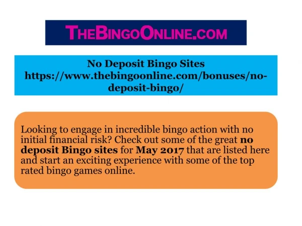 No Deposit Bingo: Explore Sites with No Deposit Bonus Offers 2018
