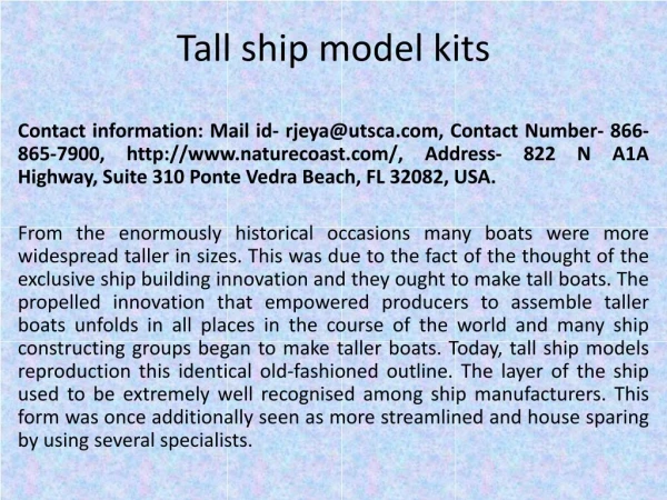 Tall ship model kits