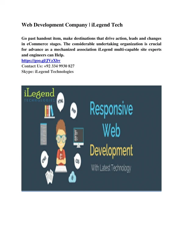 Web Development Company | iLegend Tech