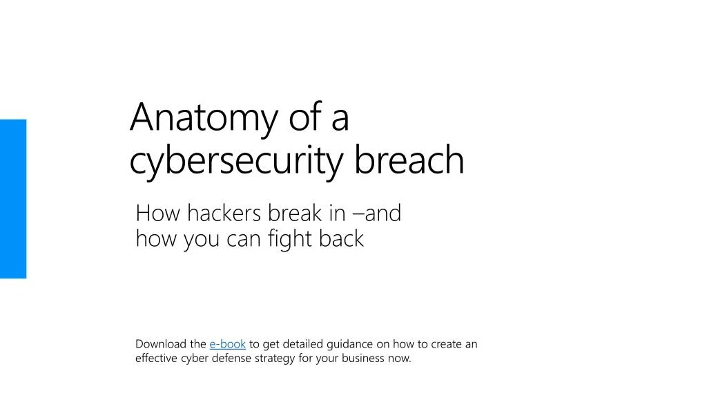 anatomy of a cybersecurity breach