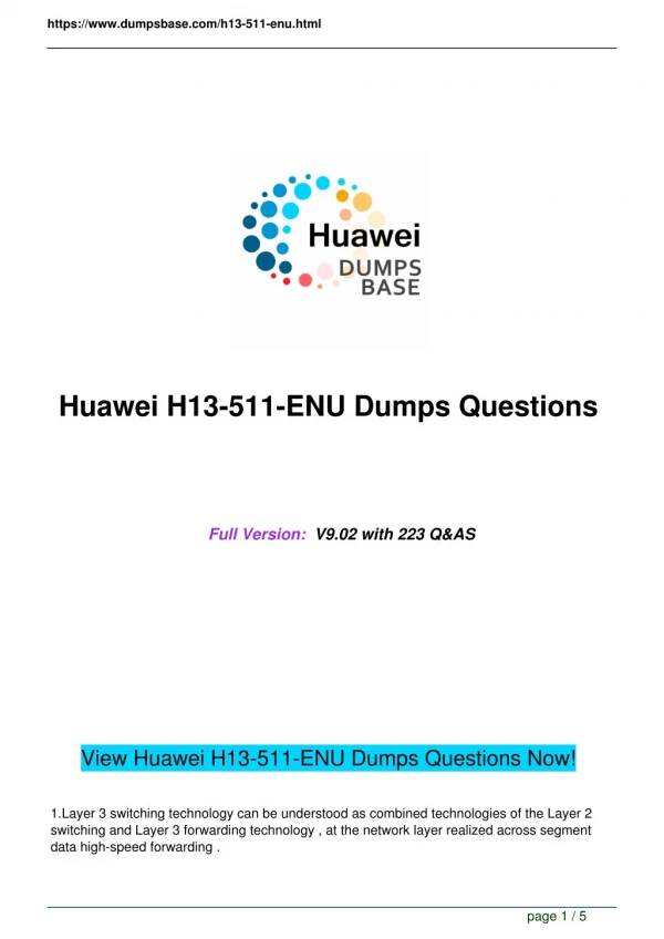 Free H13-511 HCNA-Cloud-BCCP real questions and answer| DumpsBase.com
