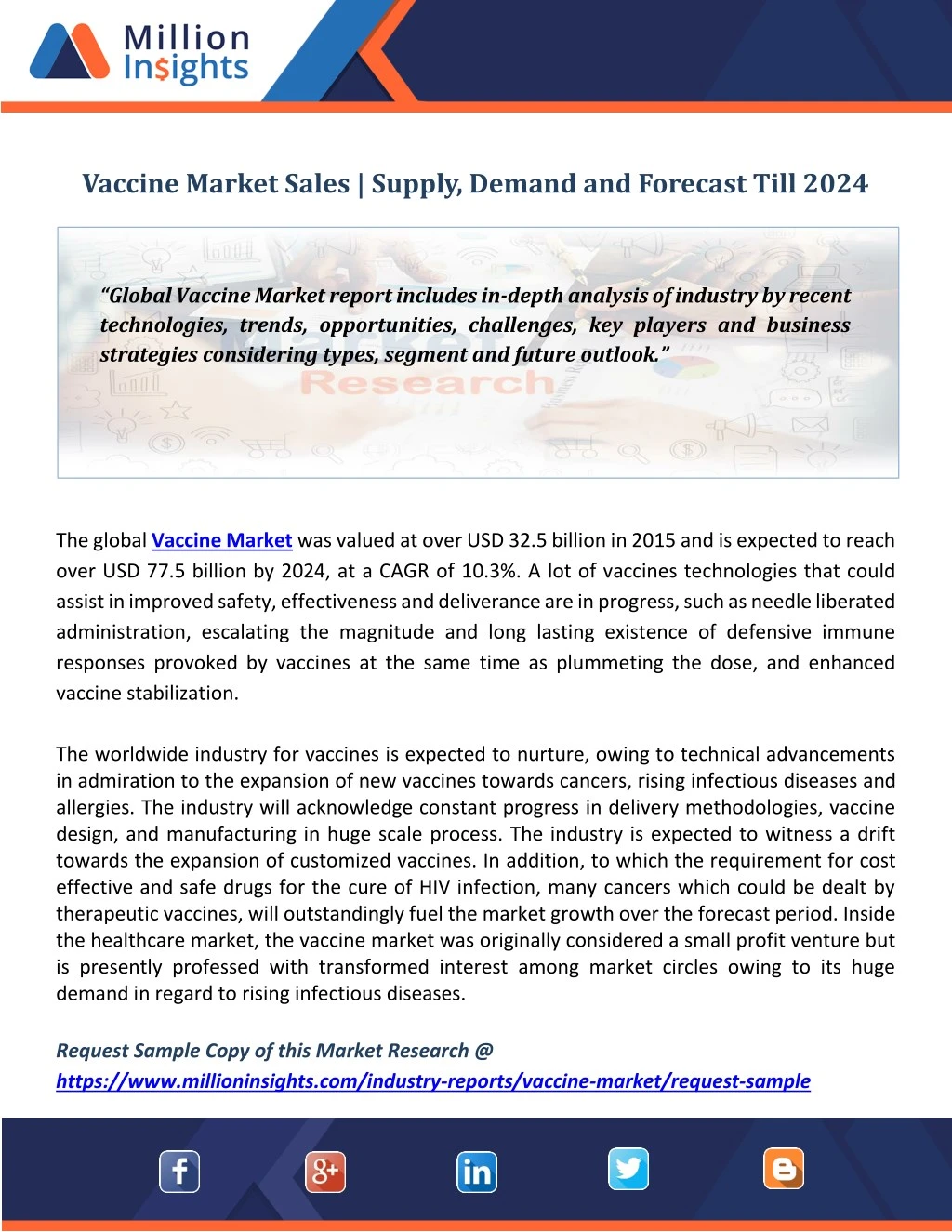 vaccine market sales supply demand and forecast