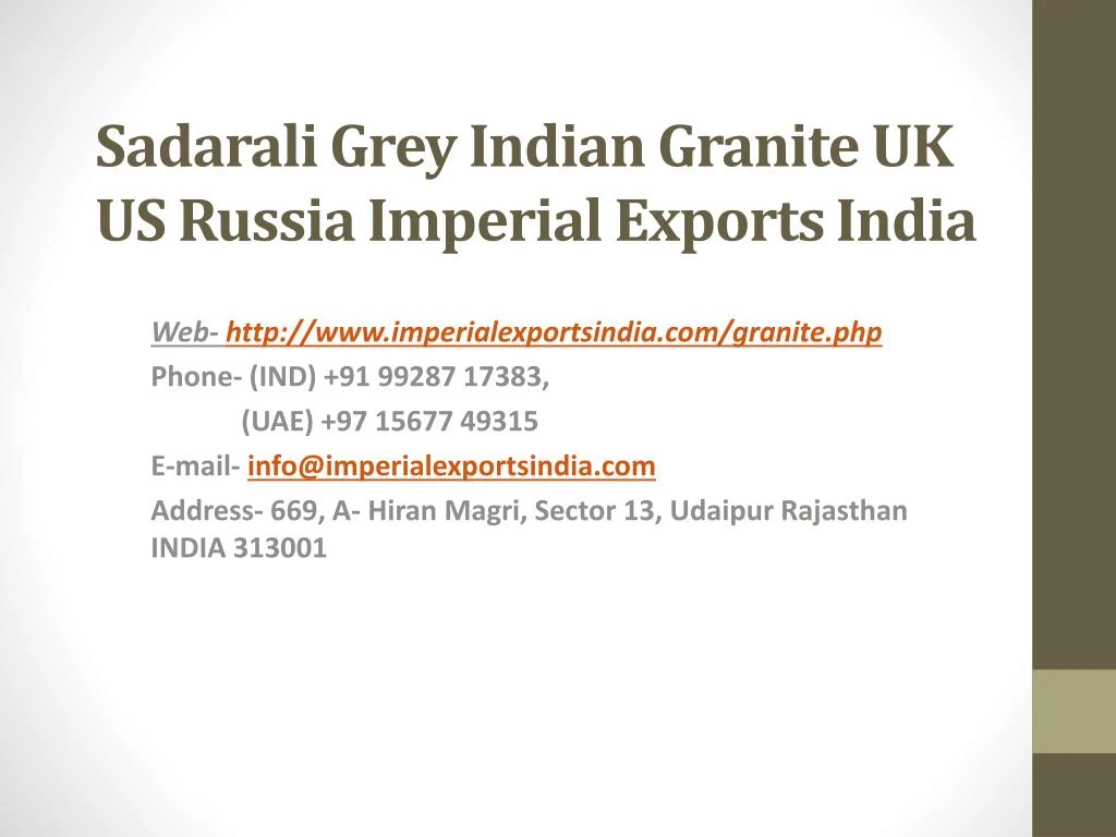 sadarali grey indian granite uk us russia imperial exports india