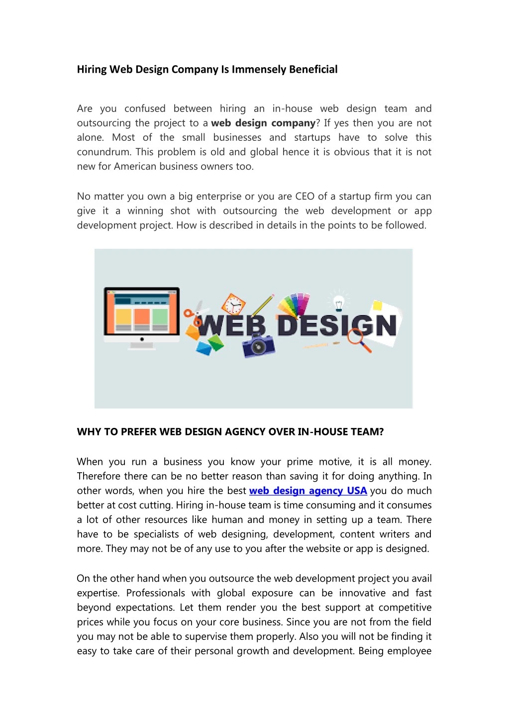 hiring web design company is immensely beneficial
