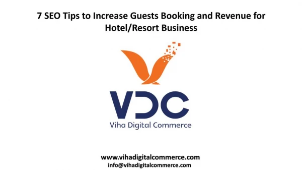 7 SEO Tips to Increase Guests Booking and Revenue for Hotel/Resort Business