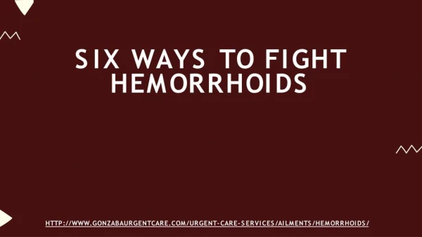 Six Ways to Fight Hemorrhoids