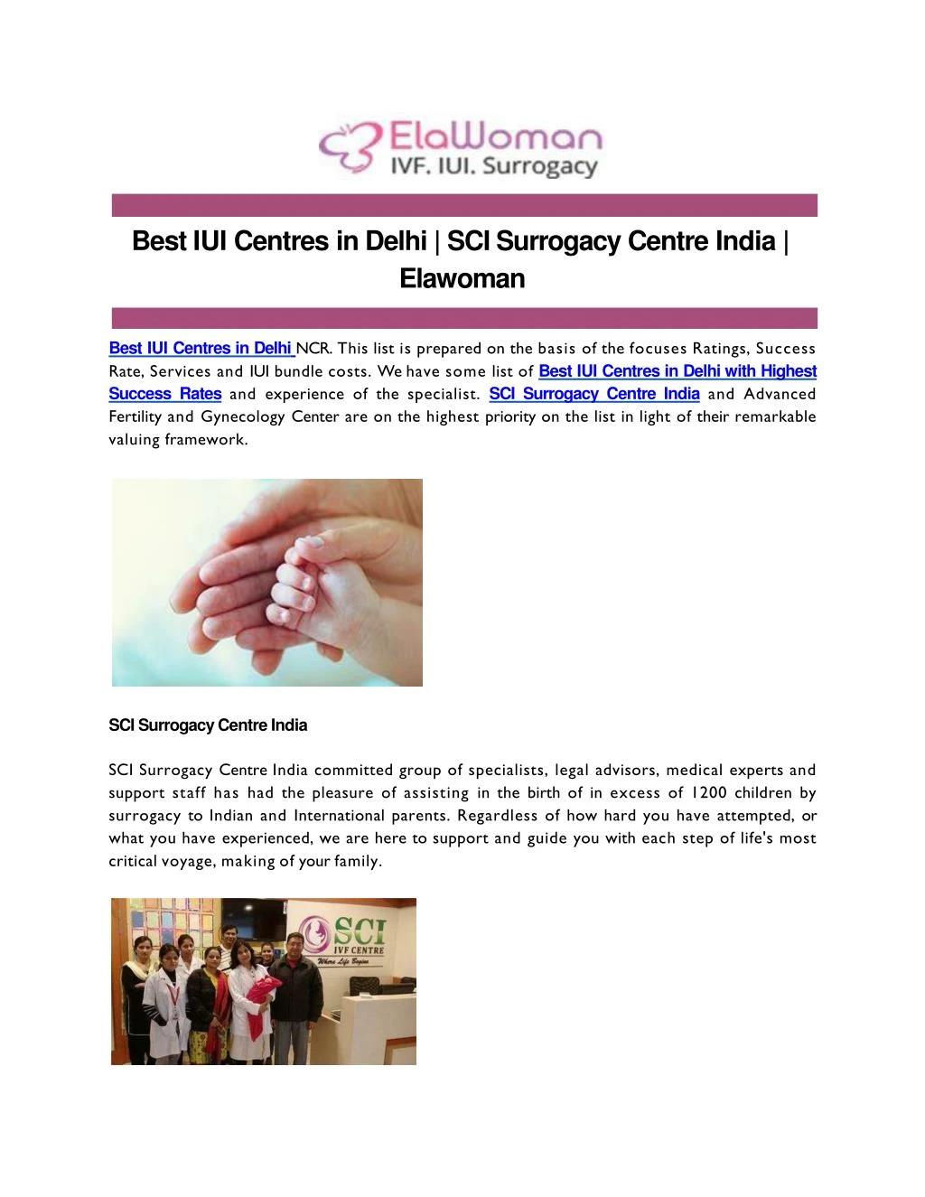 best iui centres in delhi sci surrogacy centre