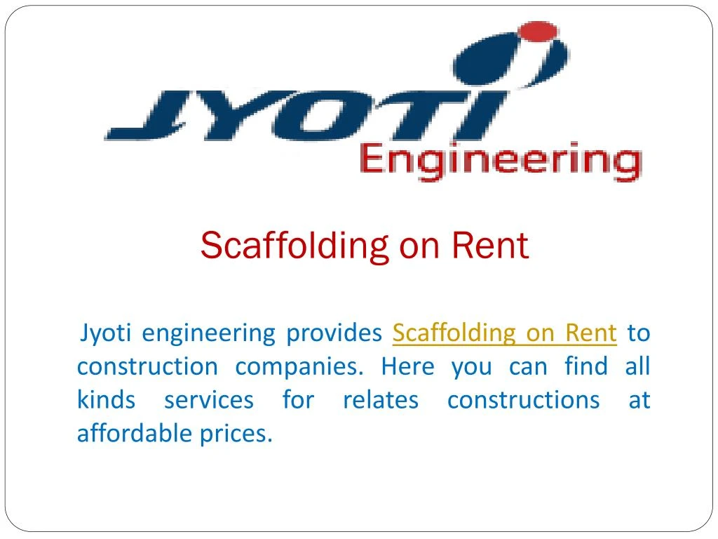 scaffolding on rent