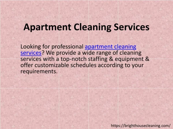 Cleaning services