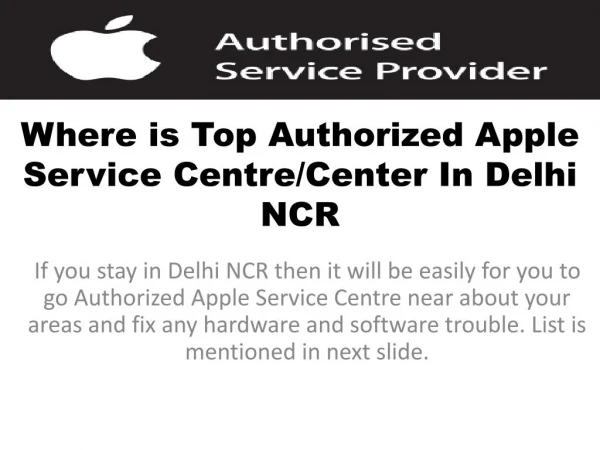 Where is Top Authorized Apple Service Centre In Delhi NCR
