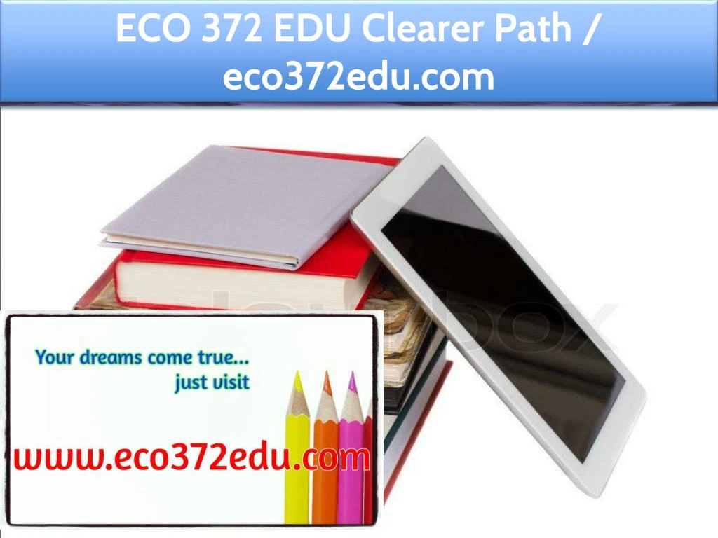 eco 372 edu clearer path eco372edu com
