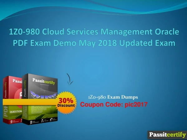 1Z0-980 Cloud Services Management Oracle PDF Exam Demo May 2018 Updated Exam