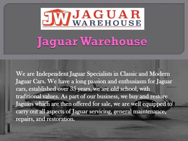 Jaguar Warehouse- A Trusted Choice To Shop Jaguar Parts & Spares