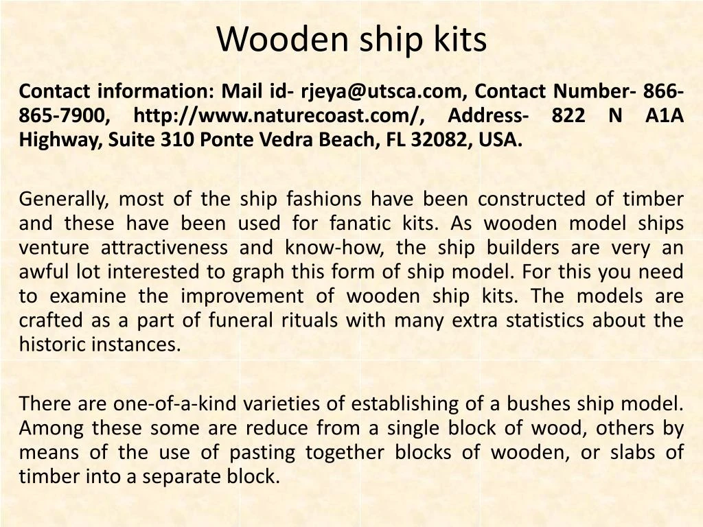 wooden ship kits