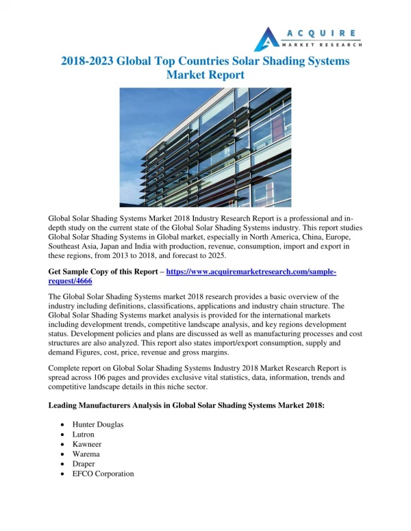 2018 2023 global top countries solar shading