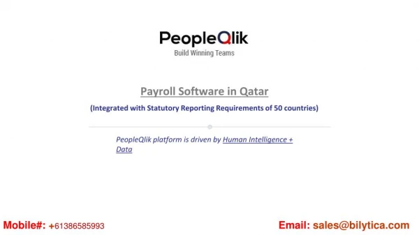 PeopleQlik-#1 HR, Payroll & Performance Management Software in Qatar