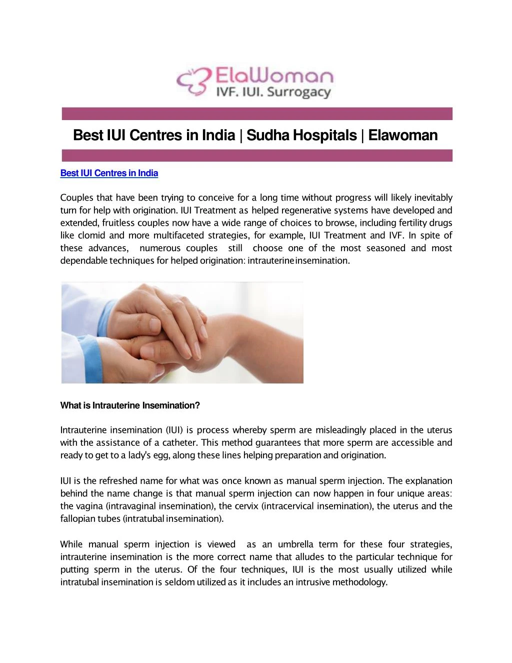 best iui centres in india sudha hospitals elawoman