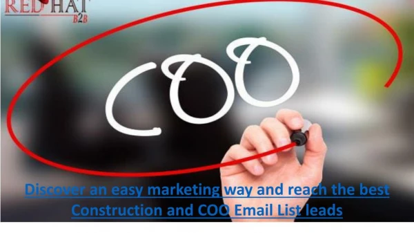 COO Email List, Chief Operations Officers Email List, COO Mailing List, COO Email Addresses