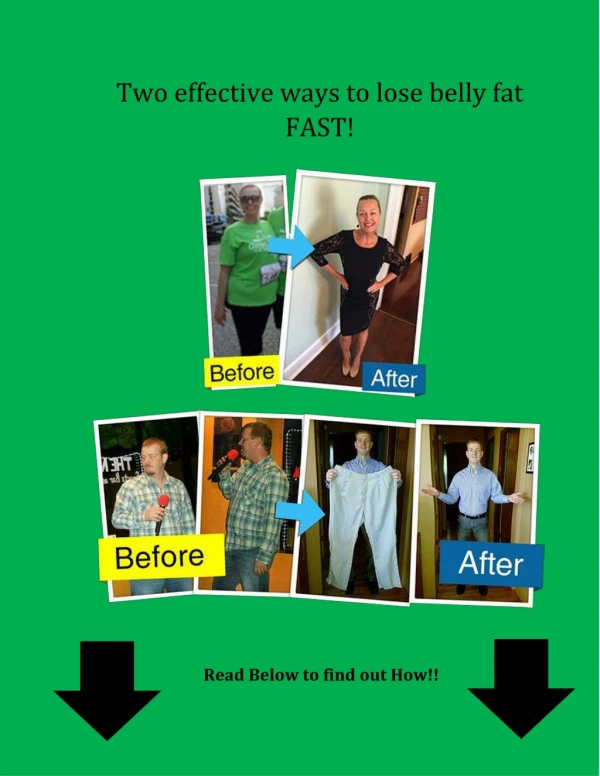Two ways to effectively lose belly fat FAST!
