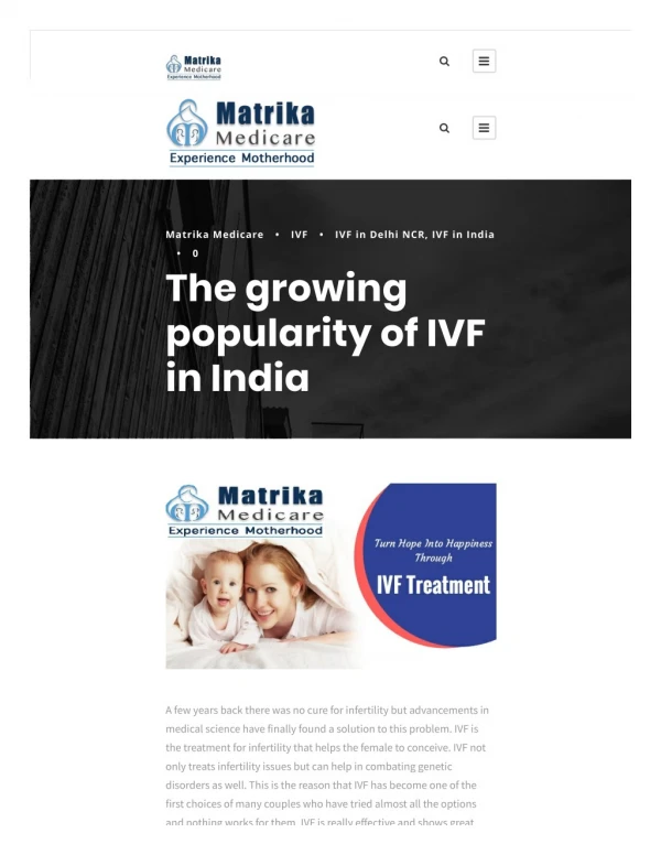 The Growing Popularity of IVF in India