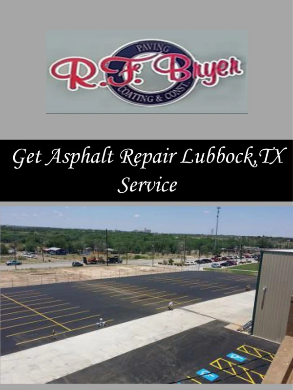Get Asphalt Repair Lubbock,TX Service