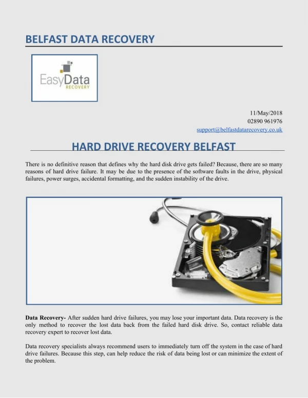 Hard Drive Recovery Belfast