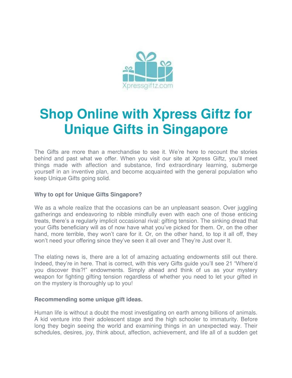 shop online with xpress giftz for unique gifts