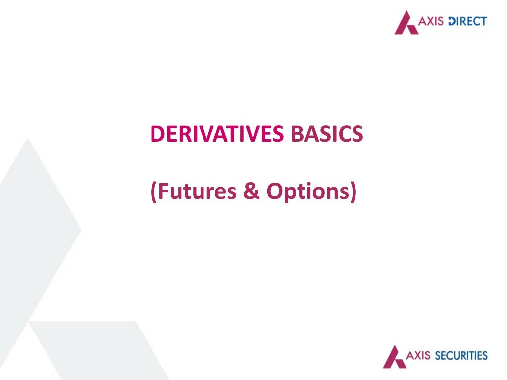derivatives basics futures options