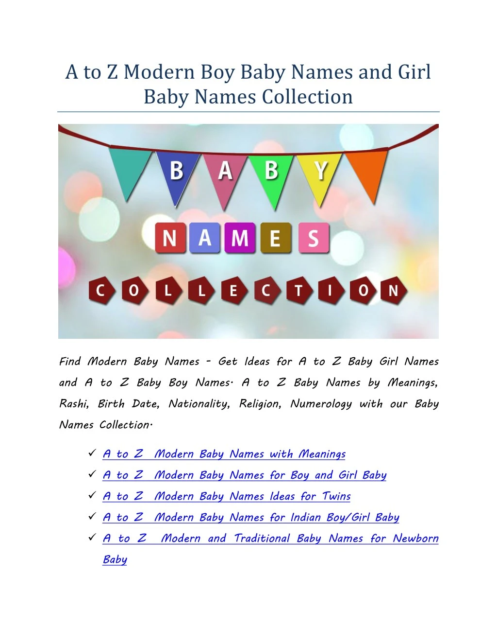 a to z modern boy baby names and girl baby names