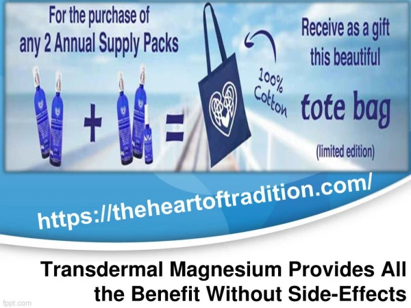 Transdermal Magnesium Provides All the Benefit Without Side-Effects