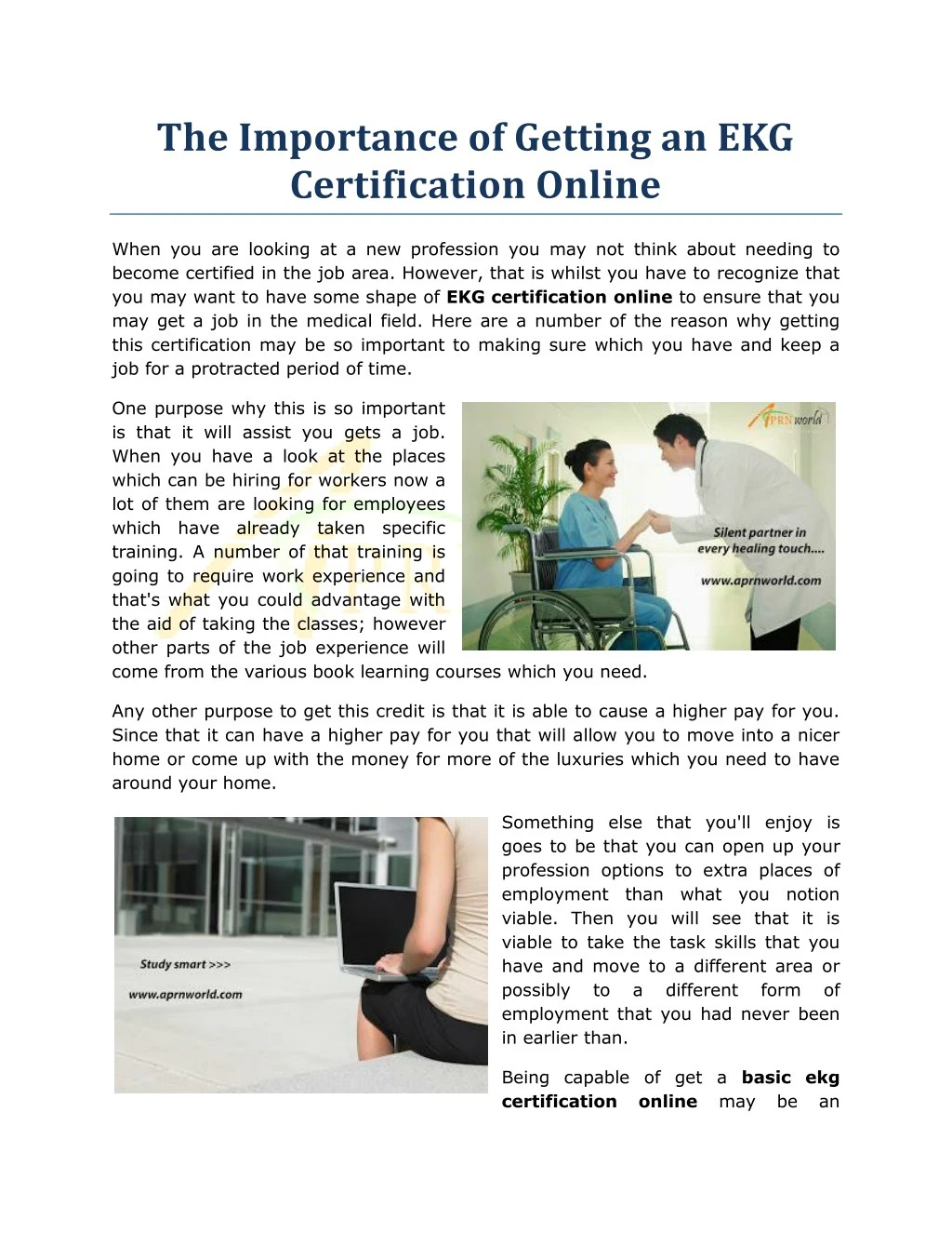 the importance of getting an ekg certification
