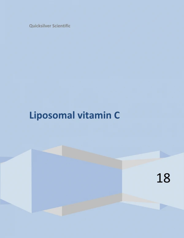 Liposomal vitamin C - A powerful antioxidant