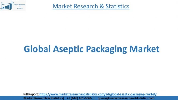 Global Aseptic Packaging Market Segmentation