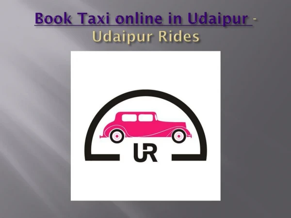 Book Taxi Online in Udaipur