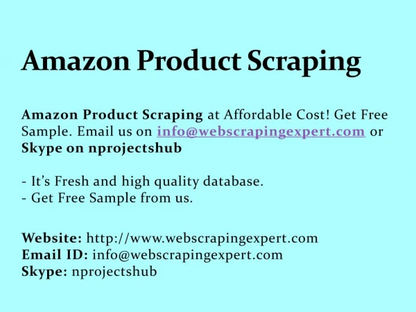 Amazon Product Scraping