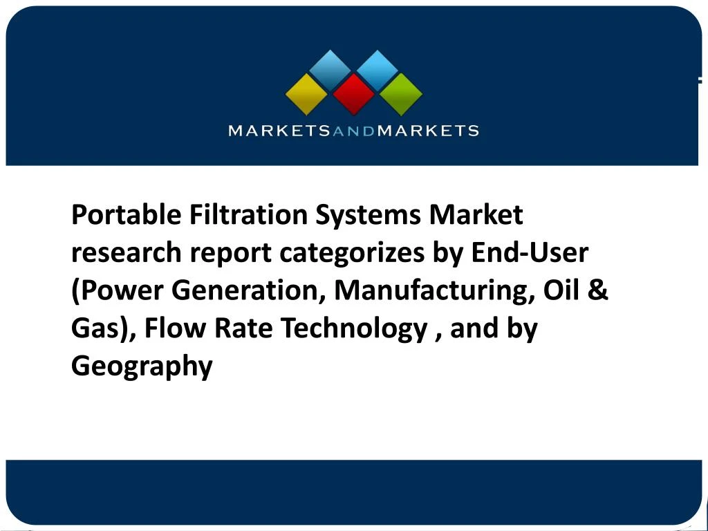 portable filtration systems market research