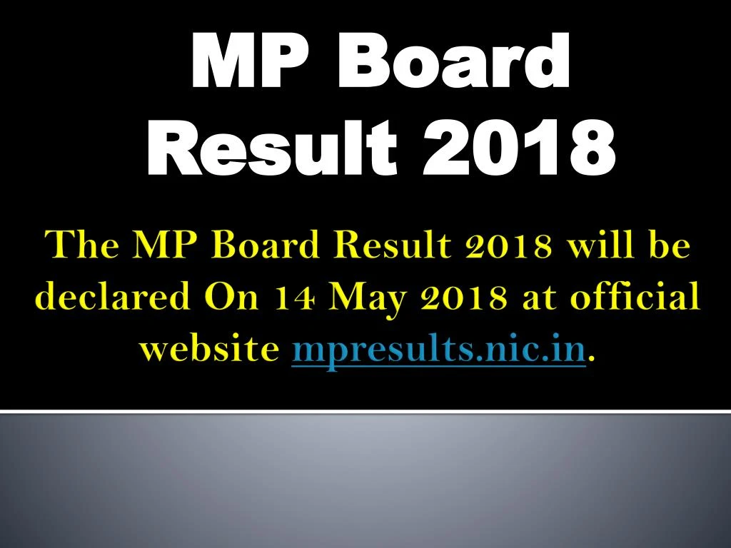 mp board result 2018