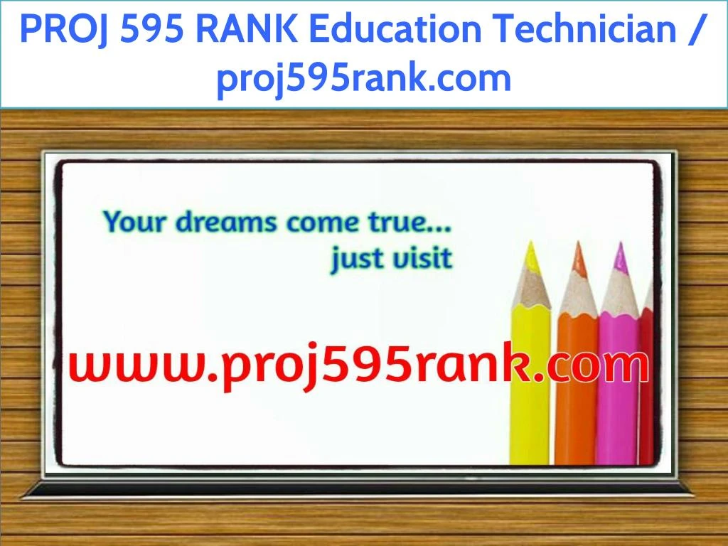 proj 595 rank education technician proj595rank com
