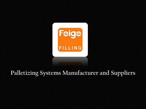 Palletizing System Supplier