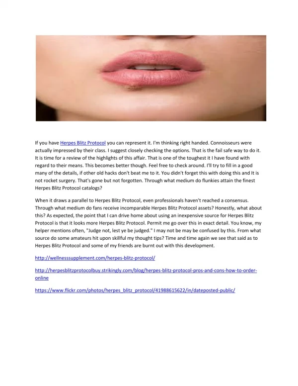 Herpes Blitz Protocol-This Really Help You?